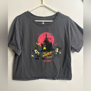 Disneyland Mickey mouse spooky Gray Graphic T-Shirt xlarge